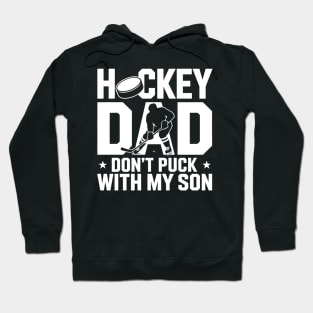 Hockey Dad Of A Hockey Player Funny Ice Hockey Father Hoodie